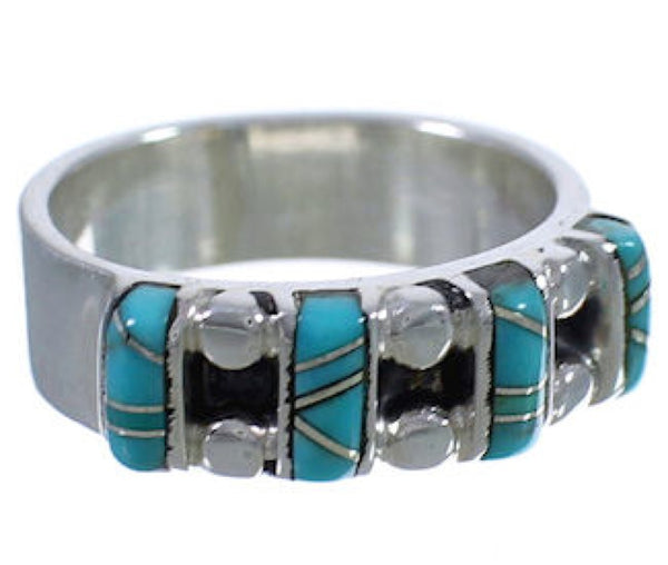 Sterling Silver Southwest Turquoise Ring Size 5-1/4 WX34322